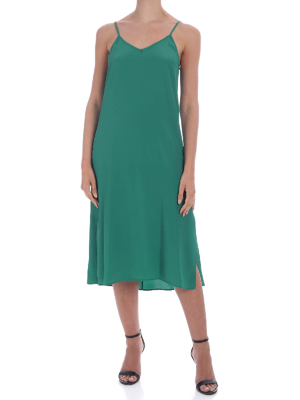 emerald green midi dress