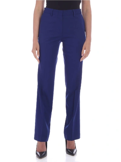 Shop Paul Smith Cool Wool Pants In Blue