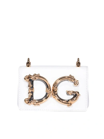 Shop Dolce & Gabbana Dg Barocco Mini Bag In White