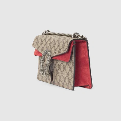 Shop Gucci Dionysus Gg Small Rectangular Bag In Beige