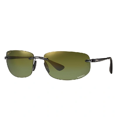 Ray Ban Rb4254 Chromance Rox_frame Grey Frame Green Lenses Polarized 62-16  | ModeSens