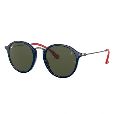 Ray Ban Rb2447nm Scuderia Ferrari Collection Sunglasses Gunmetal Frame  Green Lenses 49-21 | ModeSens