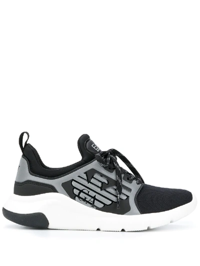 Shop Ea7 Racer Reflex Low-top Trainers In Black