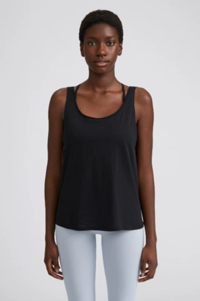 Shop Filippa K Flow Deep Back Tank In Black