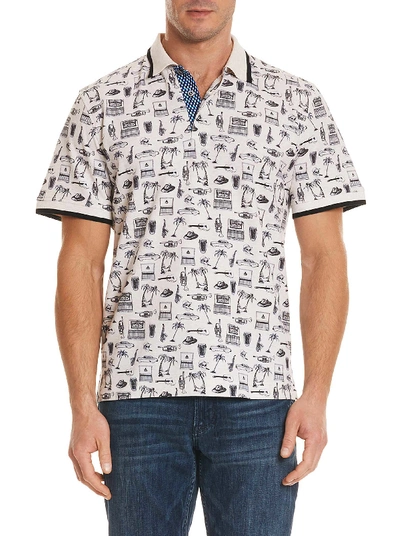 Shop Robert Graham Missile Polo In Oatmeal