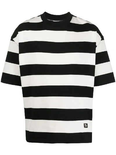 Shop Ami Alexandre Mattiussi Striped T-shirt In Black