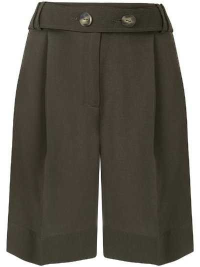 Shop Eudon Choi Harrison Belted Shorts In Green