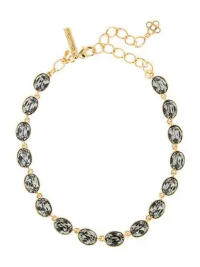 Shop Oscar De La Renta Women's Swarovski Crystal Collar Necklace In Black