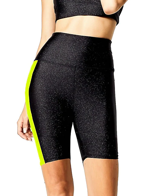 glitter biker shorts
