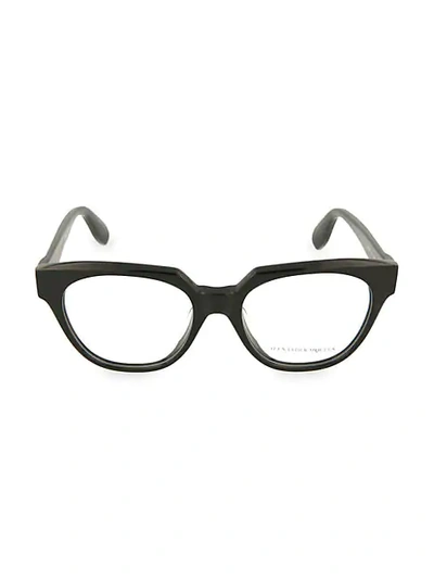 Shop Alexander Mcqueen 52mm Square Optical Glasses In Black