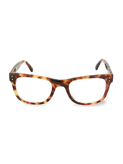 Shop Linda Farrow 51mm Tortoise Oversized Optical Glasses