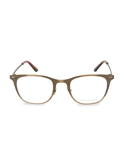 Shop Bottega Veneta 49mm Square Optical Glasses In Brown Clear