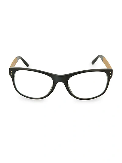 Shop Linda Farrow 55mm Rectangular Optical Glasses In Black