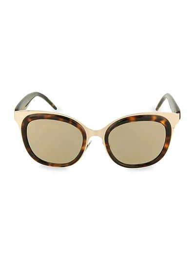 Shop Pomellato 48mm Novelty Square Sunglasses In Gold Avana
