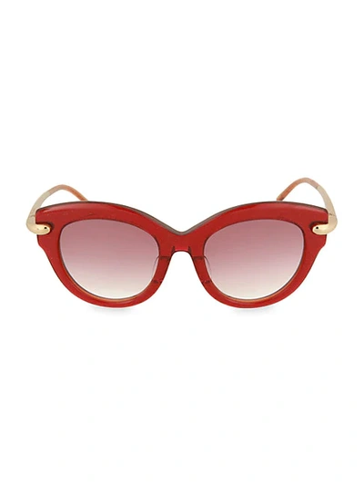 Shop Pomellato Novelty 51mm Cat Eye Sunglasses In Red