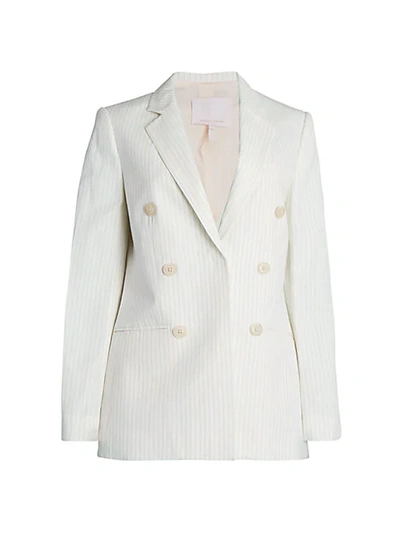 Shop Rebecca Taylor Tailored Suiting Jacket In Snow Combo