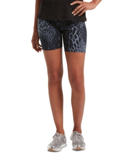 Shop Hue Women's Leopard-print Bike Shorts In Blue