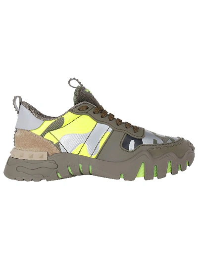 Shop Valentino Sneakers In A Green- Arg-lime/a Gre/duna/a Gre/