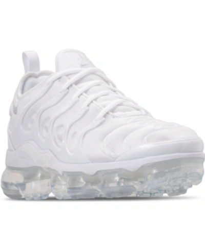 Shop Nike Men's Air Vapormax Plus Running Sneakers From Finish Line In White