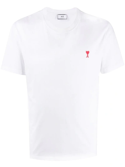 Shop Ami Alexandre Mattiussi Ami De Coeur T-shirt In White