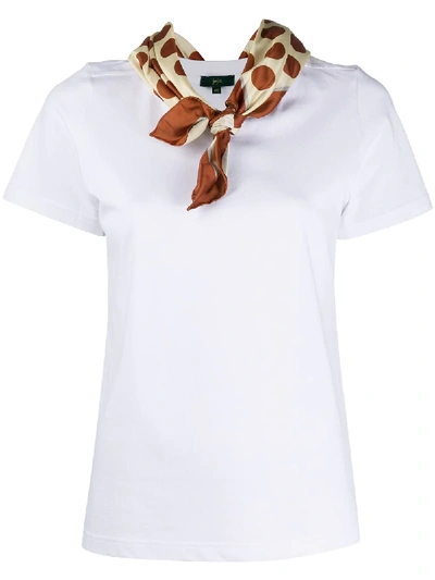 Shop Jejia Scarf Neck T-shirt In White