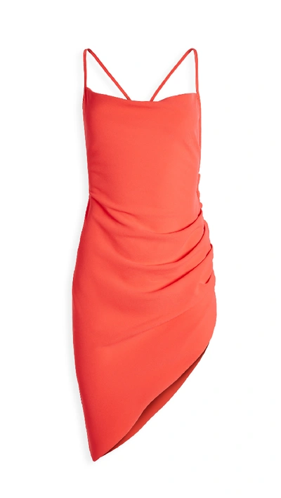 Shop Amanda Uprichard Janet Dress In Crimson