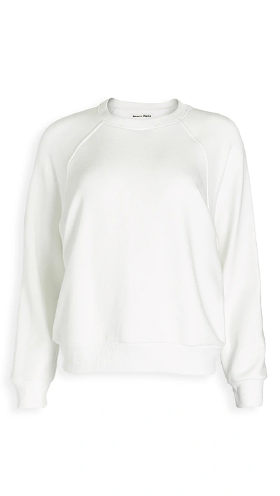 Shop Reformation Rio Classic Sweatshirt In Vintage White