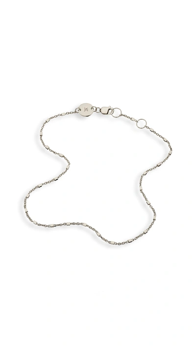 Shop Jennifer Zeuner Jewelry Cayman Anklet In Sterling Silver