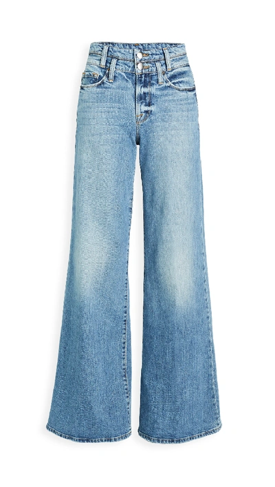 Shop Frame Le Palazzo Double Waistband Jeans In Mirada