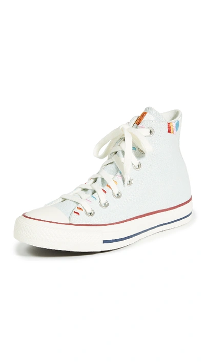 Shop Converse Chuck Taylor All Star Ox Sneakers In Blue Tint/multi/egret