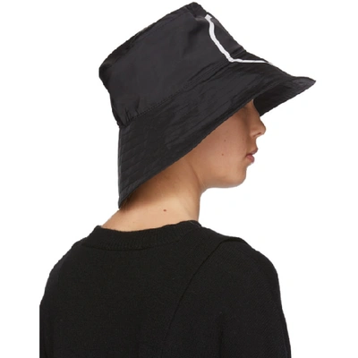 Shop Valentino Black  Garavani Vlogo Bucket Hat In 0ni Black