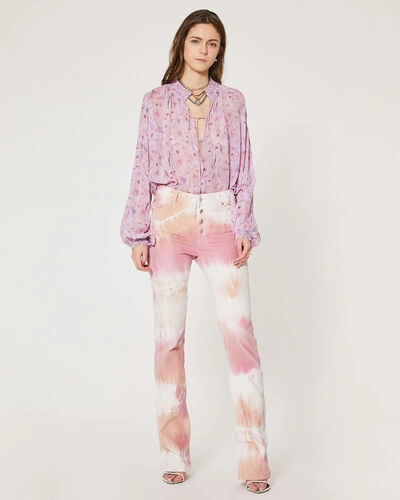 Shop Iro Medola Jeans In Pink Ivory