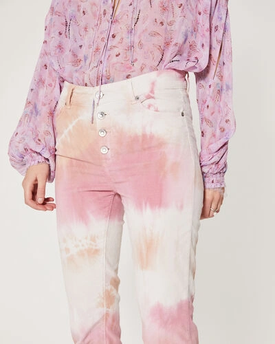 Shop Iro Medola Jeans In Pink Ivory