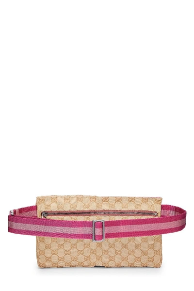 Pre-owned Gucci Pink Original Gg Canvas Belt Bag