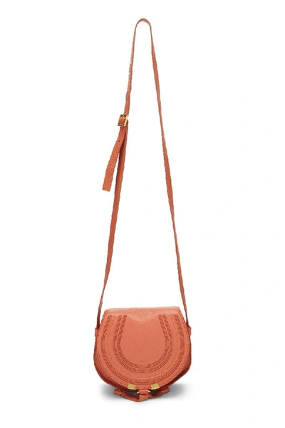 Pre-owned Chloé Pink Leather Marcie Crossbody Mini