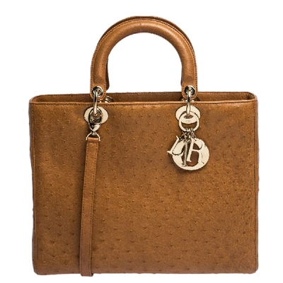 Pre-owned Dior Tote In Brown