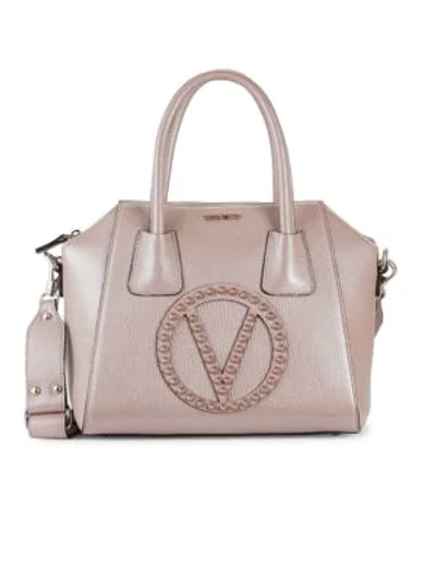 Shop Valentino By Mario Valentino Minimi Studded Leather Shoulder Bag In Mauve