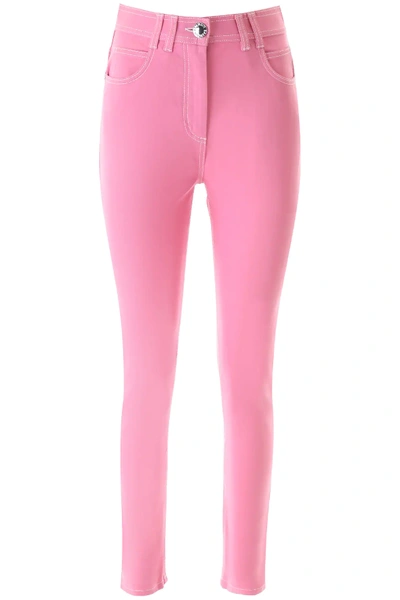 Shop Balmain High Waist Skinny Jeans In Pink