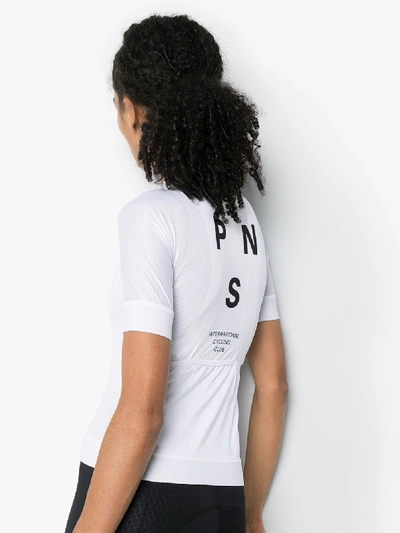 Shop Pas Normal Studios White Mechanism Cycling Jersey Top In Weiss