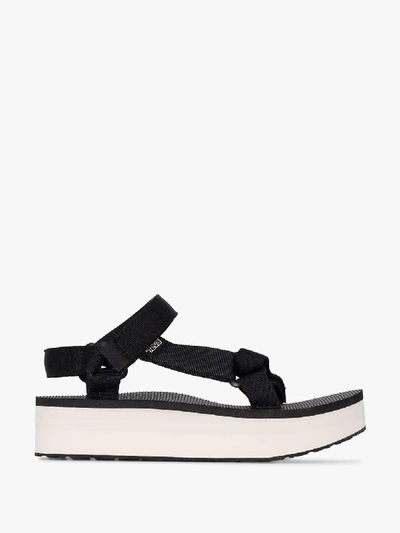 Shop Teva Black And White Universal Platform Sandals
