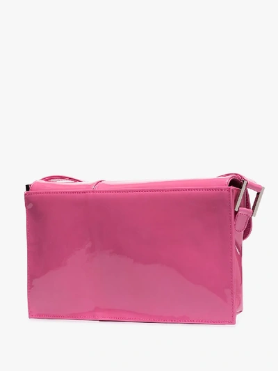 Shop By Far Pink Billy Patent Leather Shoulder Bag