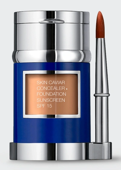 La Prairie Skin Caviar Concealer And Foundation Sunscreen Spf 15, 1.0 Oz./30 Ml, Satin Nude In Mocha
