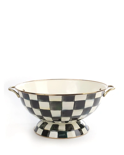 Mackenzie-childs Mackenzie Childs Courtly Check Enameled Steel Everything Bowl In Black/white