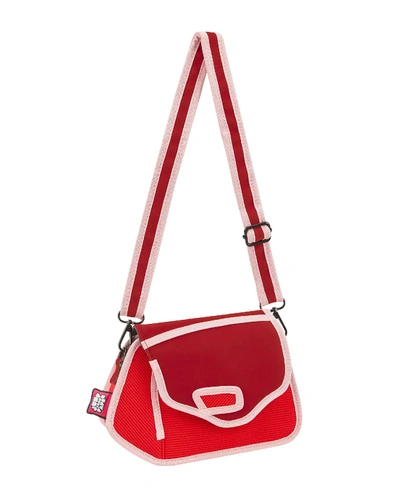 Shop Jump From Paper Kid's Clicky Shoulder Bag In Chili Red