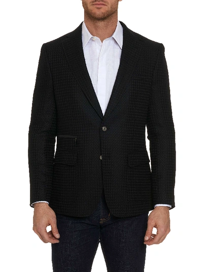 Shop Robert Graham Downhill Wool Sport Coat Long Fit In Black