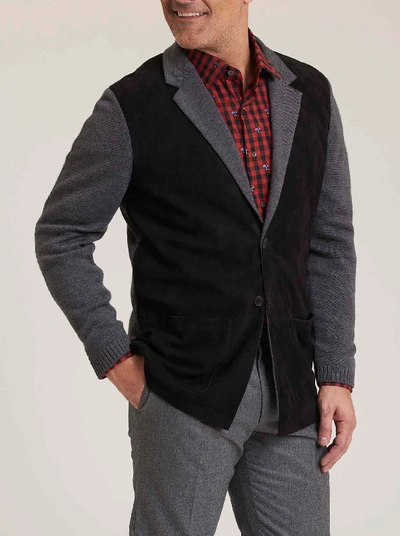Shop Robert Graham R Collection Marco Sweater Jacket In Charcoal