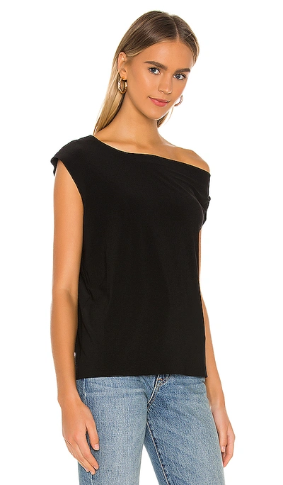 Shop Norma Kamali X Revolve Drop Shoulder Top In Black