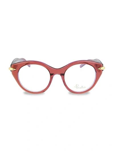 Shop Pomellato 50mm Round Optical Glasses In Rust