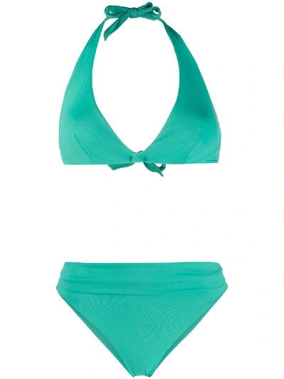 Fisico Cristina Ferrari Halterneck Bikini In Green