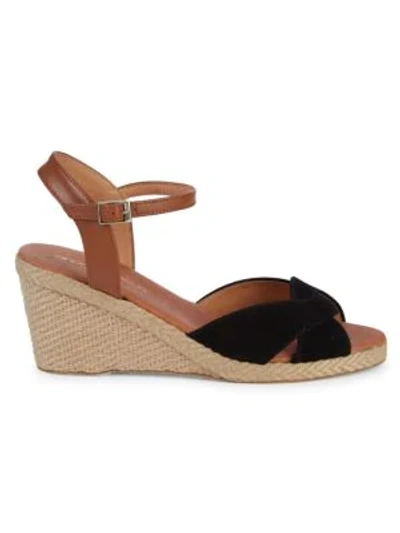 Shop Andre Assous Ellie Wedge Sandals In Black